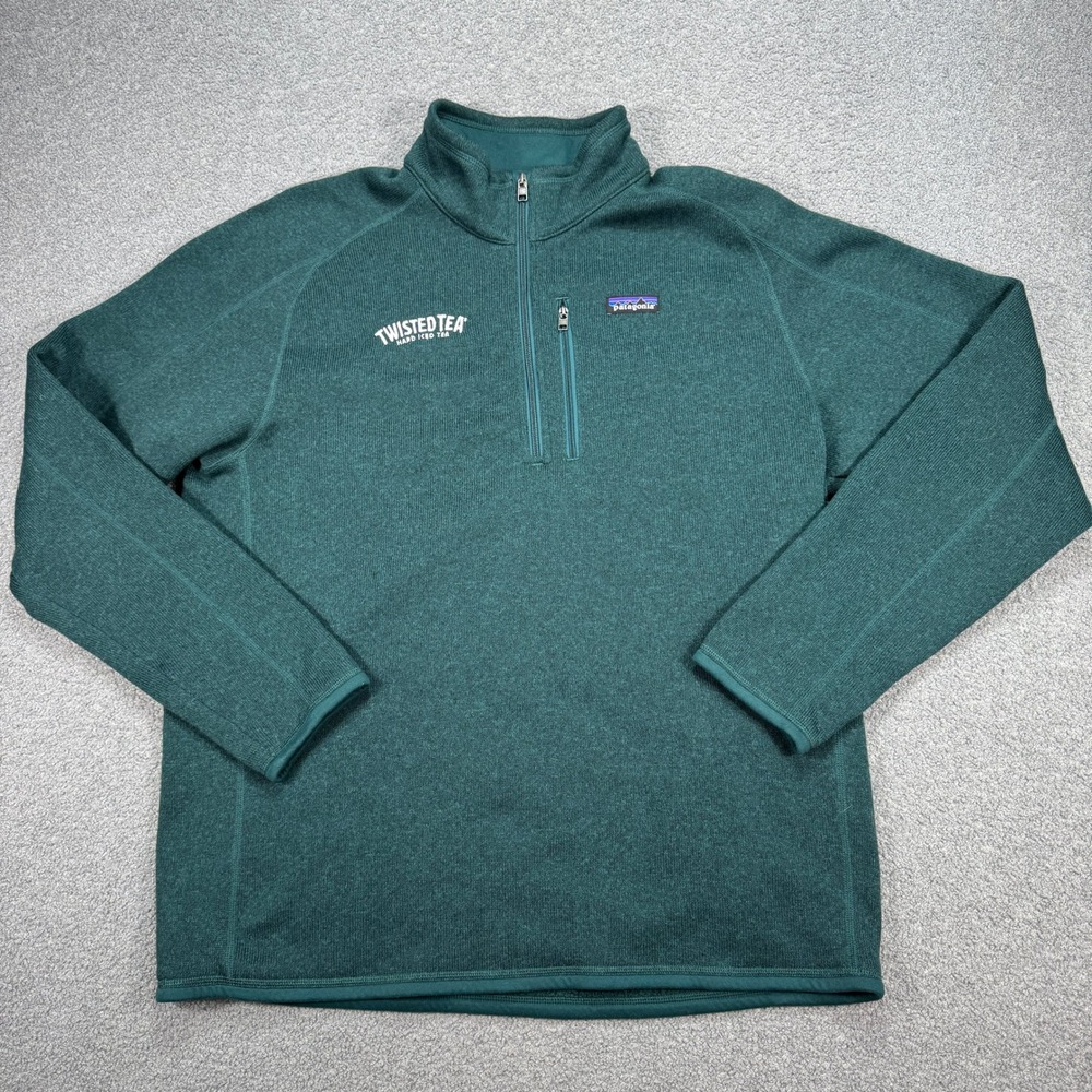 Patagonia Better Sweater Men's XL Green Fleece Quarter Zip Pullover Twisted Tea